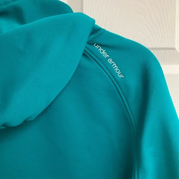 Under Armour Teal Cold Gear Hooded Sweatshirt - Picture 3 of 9